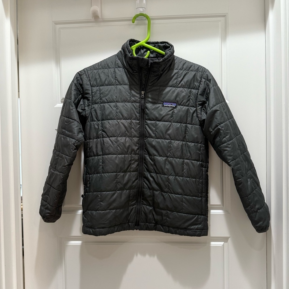 Patagonia Black Kids' Nano Puff Brick Quilt Jacket Medium